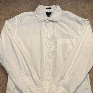 J. Crew Men's Crisp White Button-Down Shirt